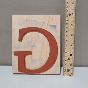 G Monogram Capital letter Rubber stamp